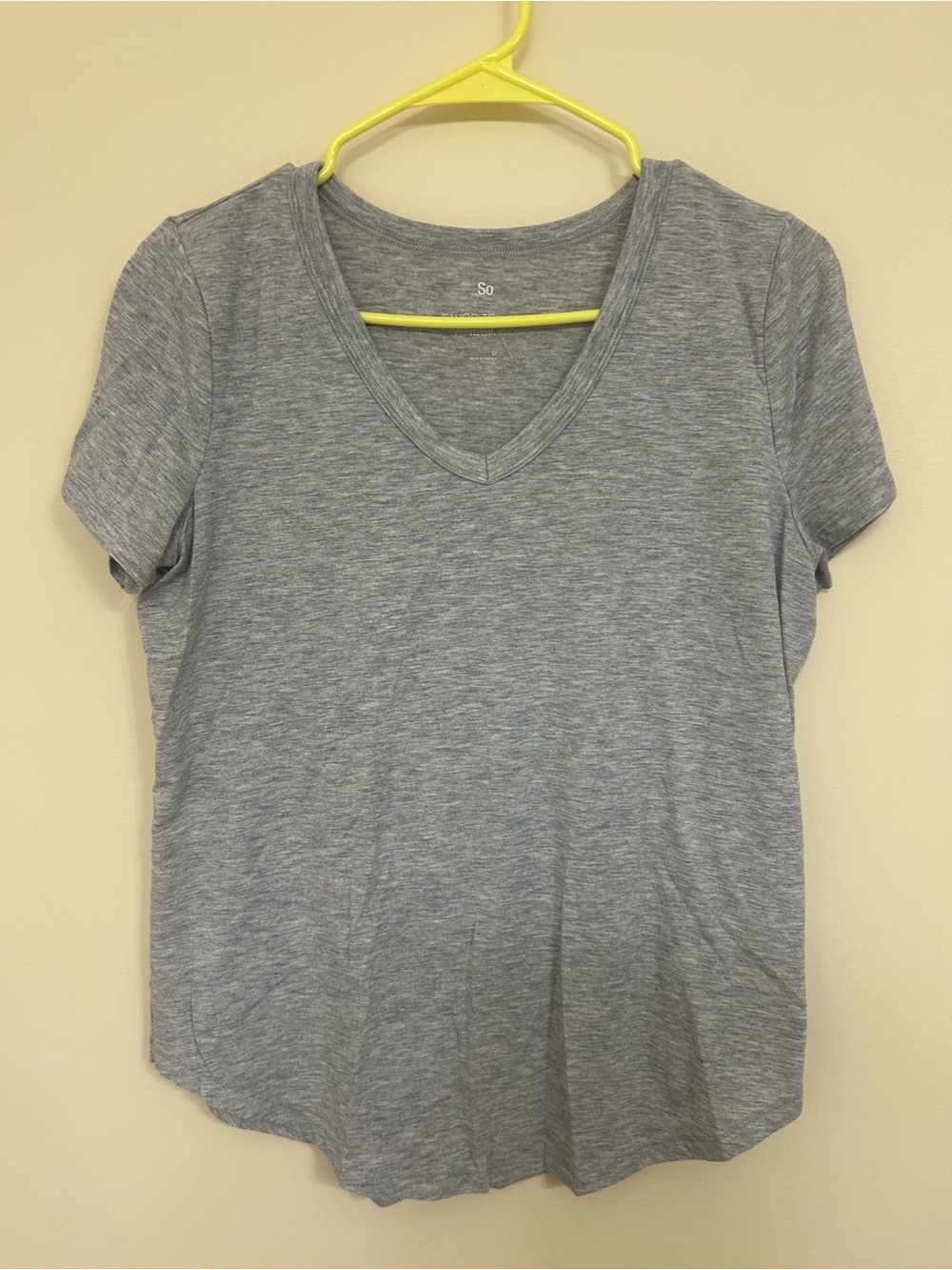 Light gray v-neck t-shirt